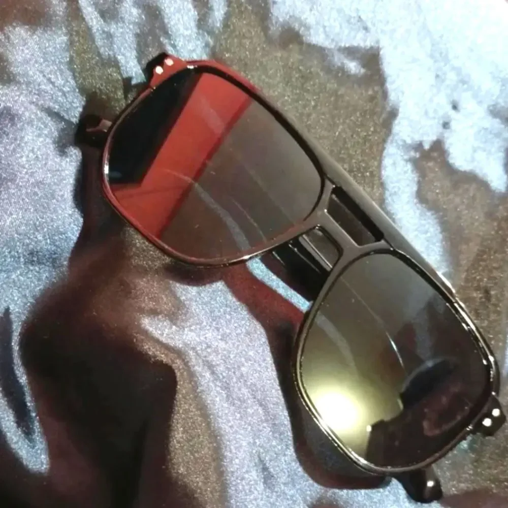 Unisex double bridge oversized sunglasses
